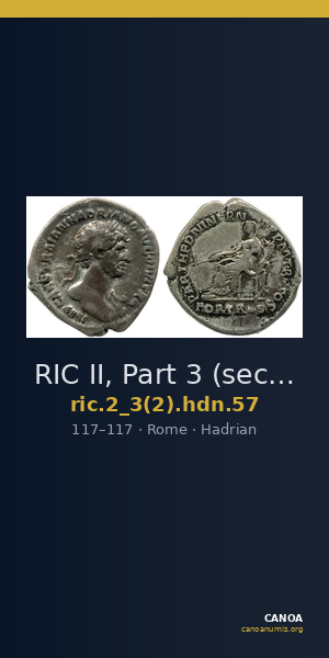 RIC II, Part 3 (second edition) Hadrian 57 — CANOA