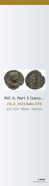 RIC II, Part 3 (second edition) Hadrian 570 — CANOA