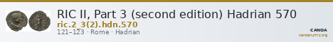 RIC II, Part 3 (second edition) Hadrian 570 — CANOA