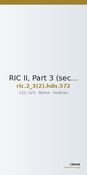 RIC II, Part 3 (second edition) Hadrian 572 — CANOA