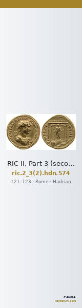 RIC II, Part 3 (second edition) Hadrian 574 — CANOA