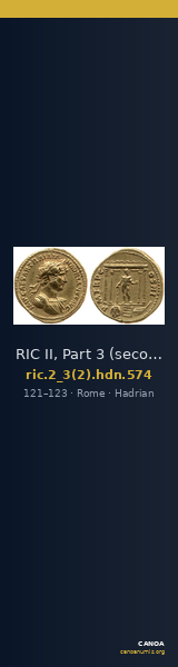 RIC II, Part 3 (second edition) Hadrian 574 — CANOA