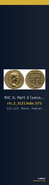 RIC II, Part 3 (second edition) Hadrian 575 — CANOA
