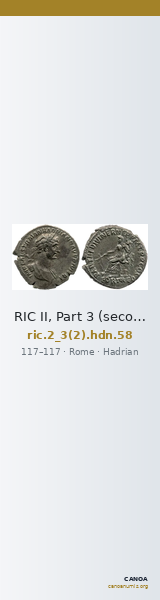 RIC II, Part 3 (second edition) Hadrian 58 — CANOA