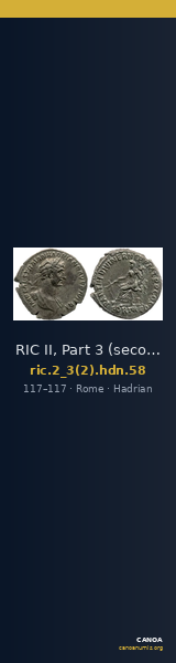 RIC II, Part 3 (second edition) Hadrian 58 — CANOA