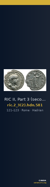 RIC II, Part 3 (second edition) Hadrian 581 — CANOA