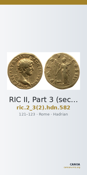 RIC II, Part 3 (second edition) Hadrian 582 — CANOA