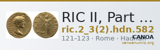 RIC II, Part 3 (second edition) Hadrian 582 — CANOA