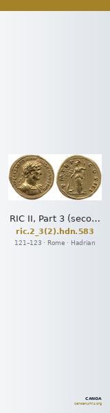 RIC II, Part 3 (second edition) Hadrian 583 — CANOA