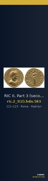 RIC II, Part 3 (second edition) Hadrian 583 — CANOA
