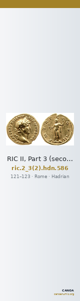 RIC II, Part 3 (second edition) Hadrian 586 — CANOA