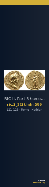 RIC II, Part 3 (second edition) Hadrian 586 — CANOA