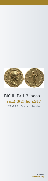 RIC II, Part 3 (second edition) Hadrian 587 — CANOA