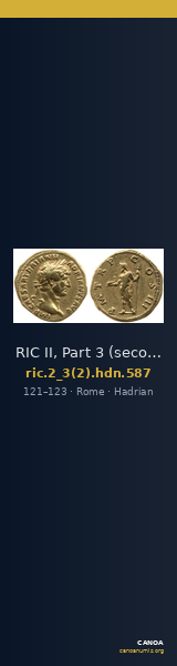RIC II, Part 3 (second edition) Hadrian 587 — CANOA