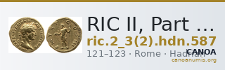 RIC II, Part 3 (second edition) Hadrian 587 — CANOA