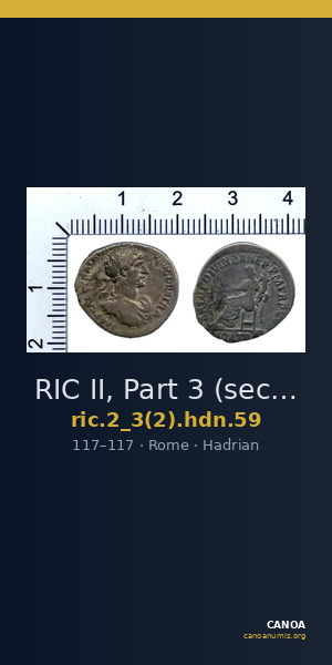 RIC II, Part 3 (second edition) Hadrian 59 — CANOA