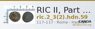 RIC II, Part 3 (second edition) Hadrian 59 — CANOA