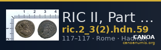 RIC II, Part 3 (second edition) Hadrian 59 — CANOA
