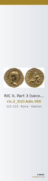 RIC II, Part 3 (second edition) Hadrian 590 — CANOA