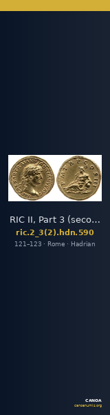 RIC II, Part 3 (second edition) Hadrian 590 — CANOA