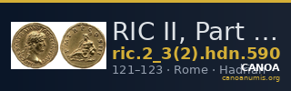 RIC II, Part 3 (second edition) Hadrian 590 — CANOA