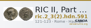 RIC II, Part 3 (second edition) Hadrian 591 — CANOA