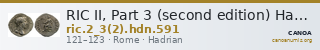 RIC II, Part 3 (second edition) Hadrian 591 — CANOA