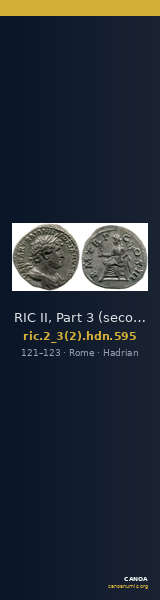 RIC II, Part 3 (second edition) Hadrian 595 — CANOA