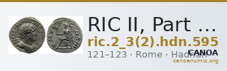 RIC II, Part 3 (second edition) Hadrian 595 — CANOA