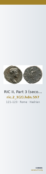 RIC II, Part 3 (second edition) Hadrian 597 — CANOA