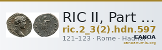 RIC II, Part 3 (second edition) Hadrian 597 — CANOA