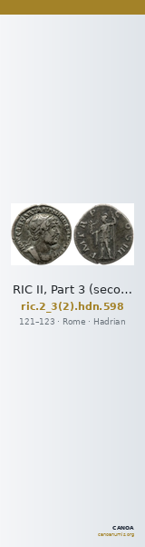 RIC II, Part 3 (second edition) Hadrian 598 — CANOA