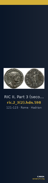 RIC II, Part 3 (second edition) Hadrian 598 — CANOA