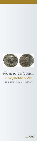 RIC II, Part 3 (second edition) Hadrian 599 — CANOA