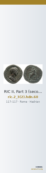 RIC II, Part 3 (second edition) Hadrian 60 — CANOA