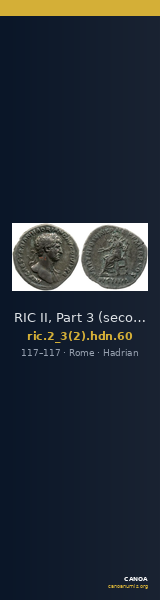 RIC II, Part 3 (second edition) Hadrian 60 — CANOA