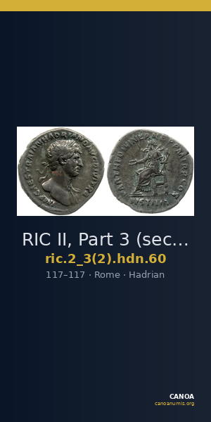 RIC II, Part 3 (second edition) Hadrian 60 — CANOA