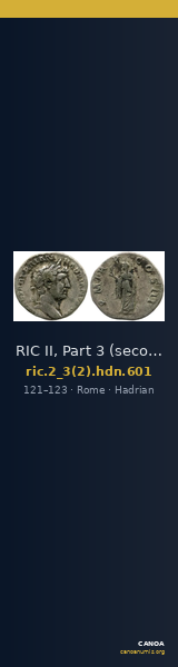 RIC II, Part 3 (second edition) Hadrian 601 — CANOA