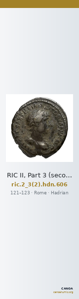 RIC II, Part 3 (second edition) Hadrian 606 — CANOA
