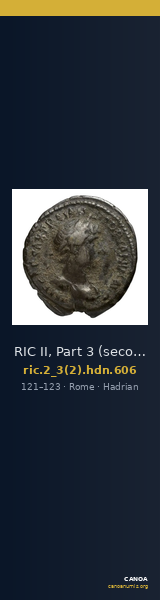 RIC II, Part 3 (second edition) Hadrian 606 — CANOA