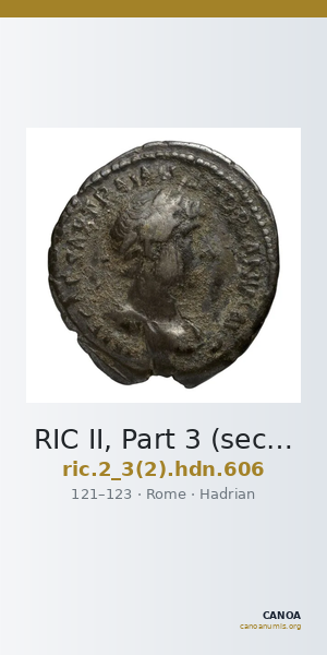RIC II, Part 3 (second edition) Hadrian 606 — CANOA
