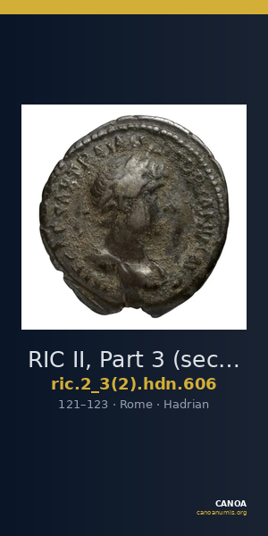 RIC II, Part 3 (second edition) Hadrian 606 — CANOA