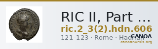 RIC II, Part 3 (second edition) Hadrian 606 — CANOA