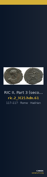RIC II, Part 3 (second edition) Hadrian 61 — CANOA