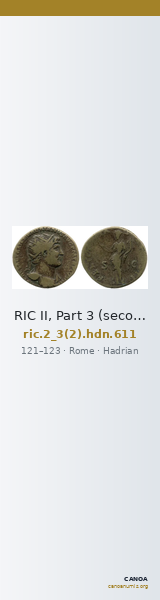 RIC II, Part 3 (second edition) Hadrian 611 — CANOA