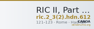 RIC II, Part 3 (second edition) Hadrian 612 — CANOA