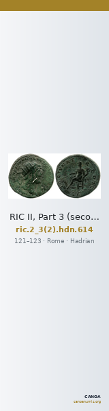 RIC II, Part 3 (second edition) Hadrian 614 — CANOA