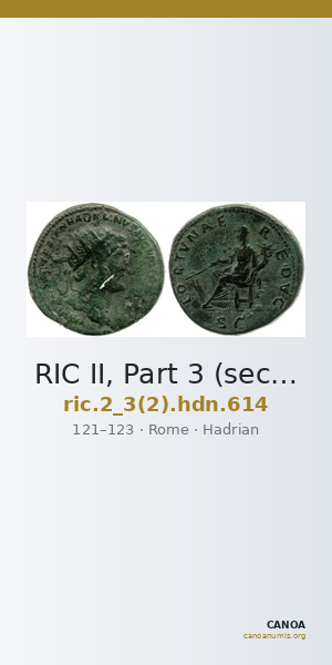 RIC II, Part 3 (second edition) Hadrian 614 — CANOA