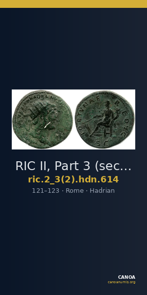 RIC II, Part 3 (second edition) Hadrian 614 — CANOA