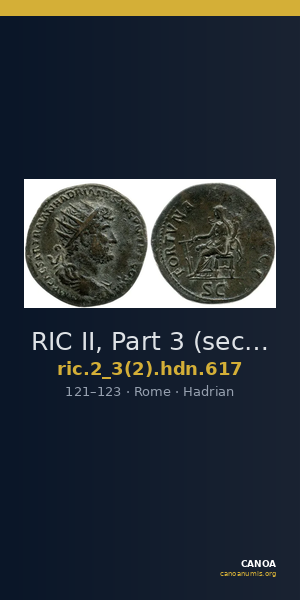 RIC II, Part 3 (second edition) Hadrian 617 — CANOA
